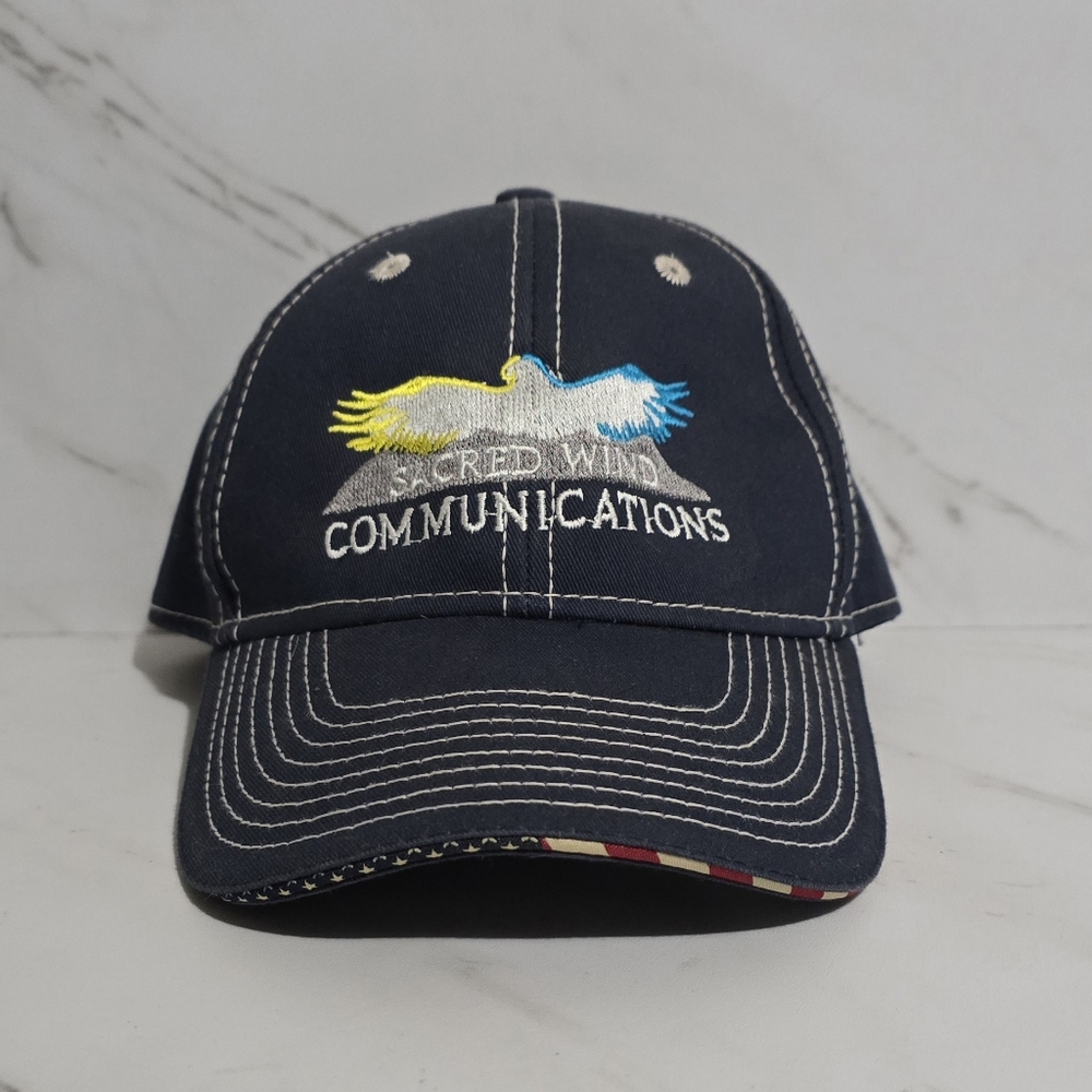 Eagle USA Flag Hat - Strapback Adj Baseball Cap - Sacred Wind Communications